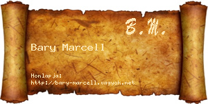 Bary Marcell névjegykártya